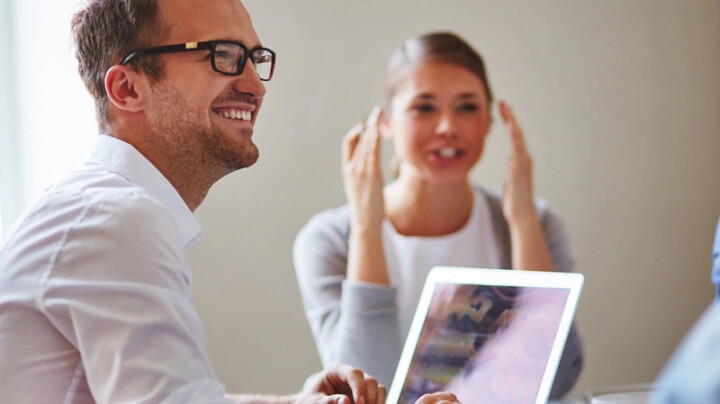 health and safety business partner subscriptions image of a man on a laptop in a meeting