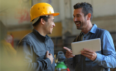 Contractors - two men smiling