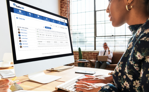 SafeHR software showing calendar